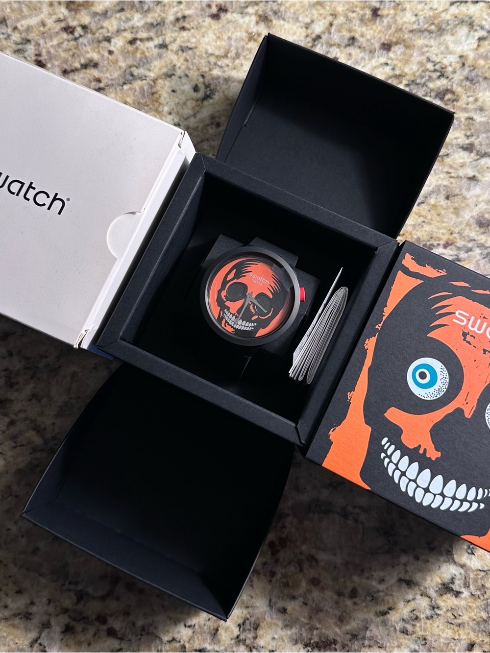 Swatch SB03B700 It’s Spooky Time Limited Edition Bioceramic Watch NIB